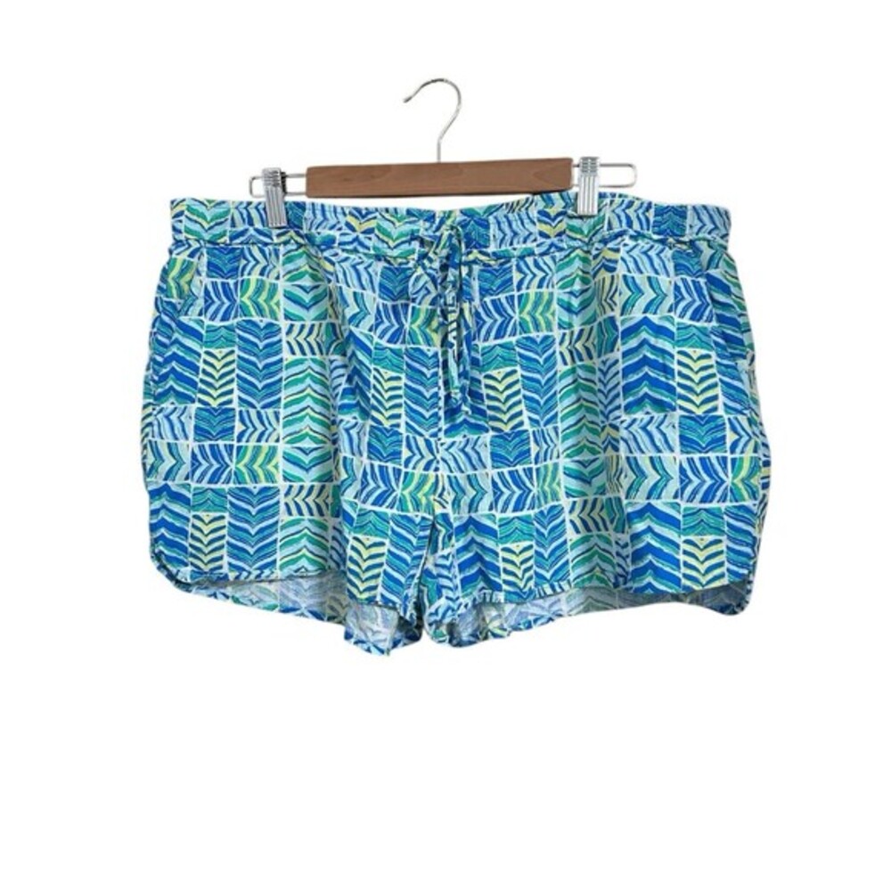 Vineyard Vines womens XL multi‎ color linen blend shorts Summer Casual Preppy